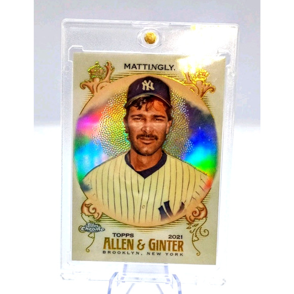 2021 Topps Allen & Ginter Chrome - Don Mattingly #197 Refractor - Picture 2 of 5